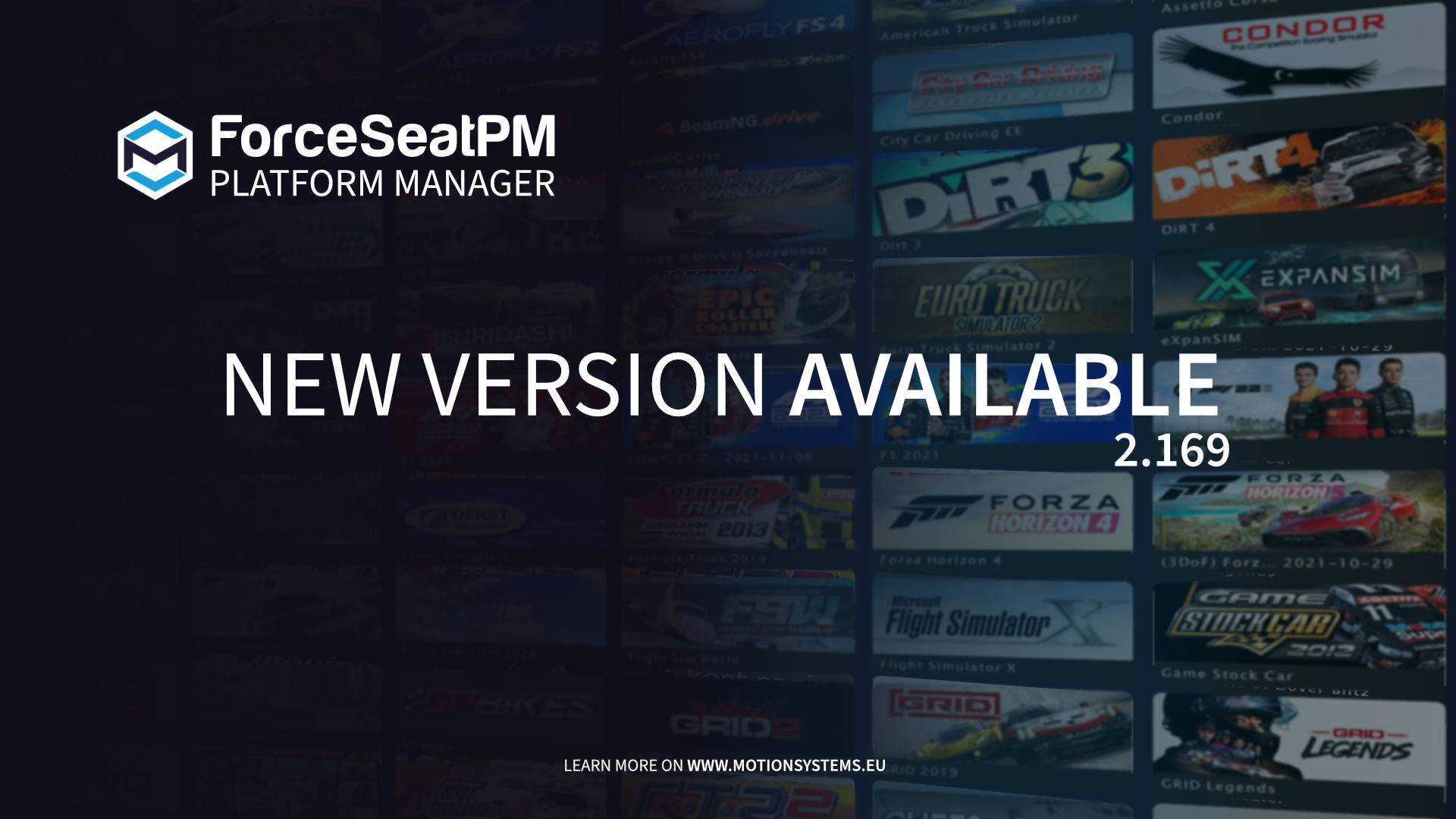ForceSeatPM - Version 2.169 Released