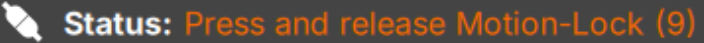 Status cycle motion lock