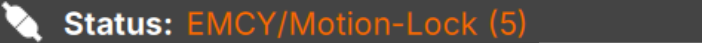 Status motion lock