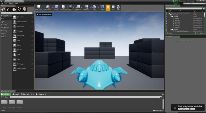 Unreal editor fly